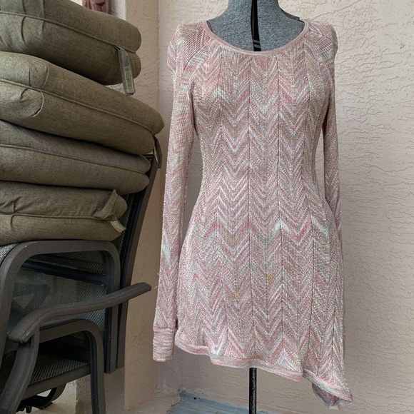 Intrigue long sleeve sweater tunic or dress with asymmetrical hem - Picture 2 of 10